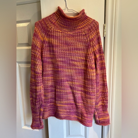 NIC+ZOE Pink and Orange Crew Neck Sweater - Picture 8 of 10